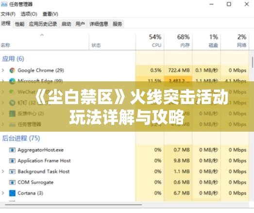 《尘白禁区》火线突击活动玩法详解与攻略