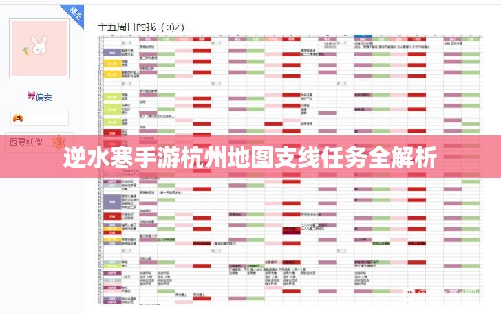 逆水寒手游杭州地图支线任务全解析