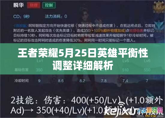 王者荣耀5月25日英雄平衡性调整详细解析