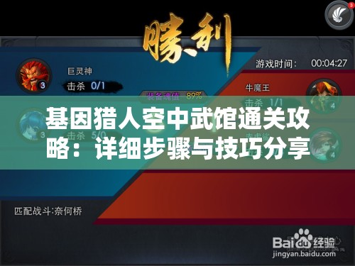 基因猎人空中武馆通关攻略：详细步骤与技巧分享